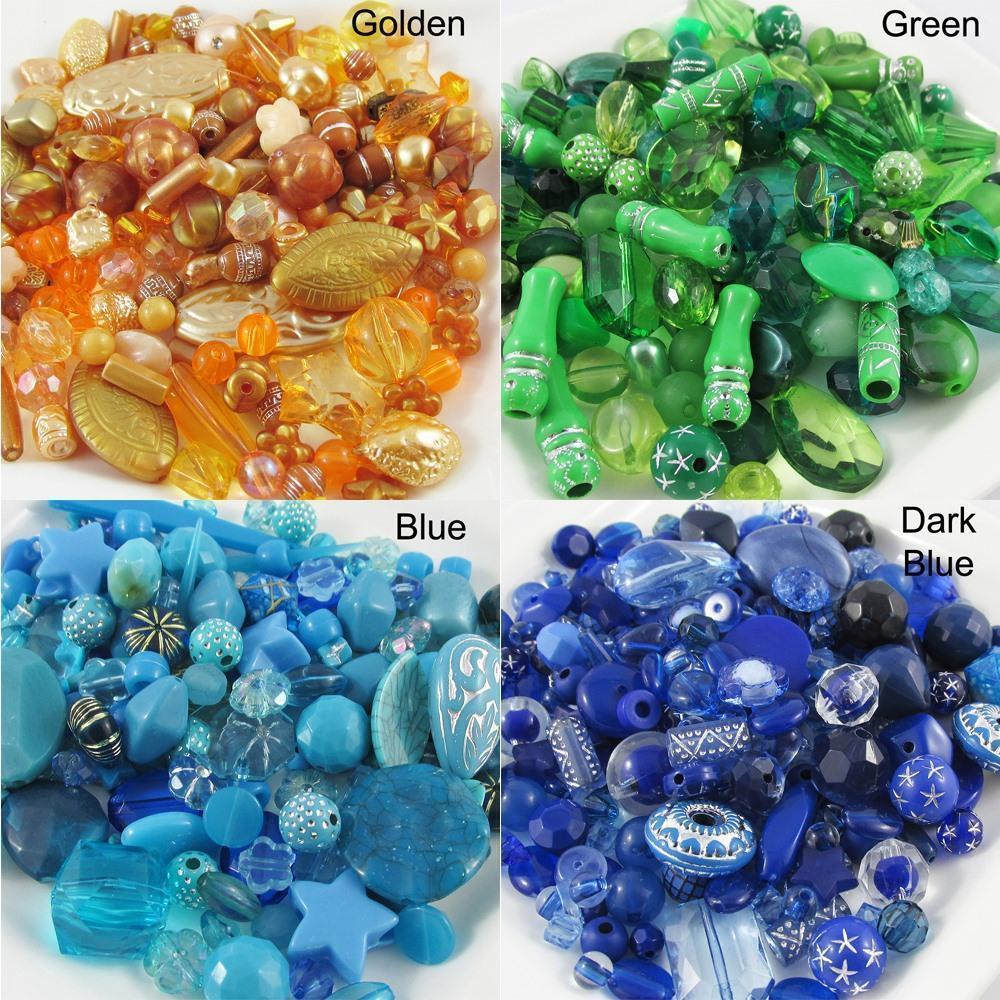 50grams Acrylic Craft Beads Random Mix Great for Jewellery Making! Select Colour