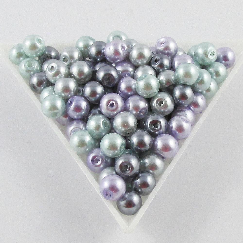 Premix Bag Round Glass Pearl Beads Select 4 6 or 8mm and from 8 Theme Colours