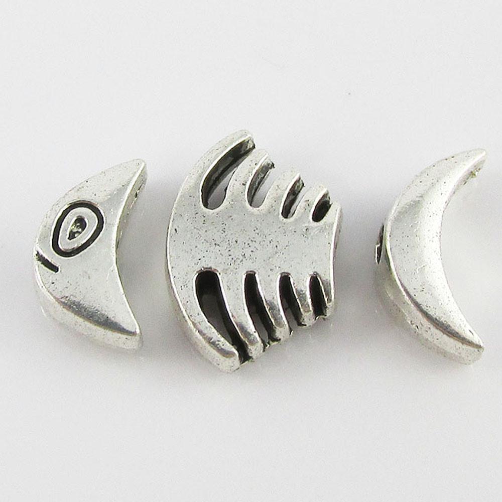 20 sets 3pce Fish Spacer Beads Tibetan Style 20x13x4mm Hole 2mm