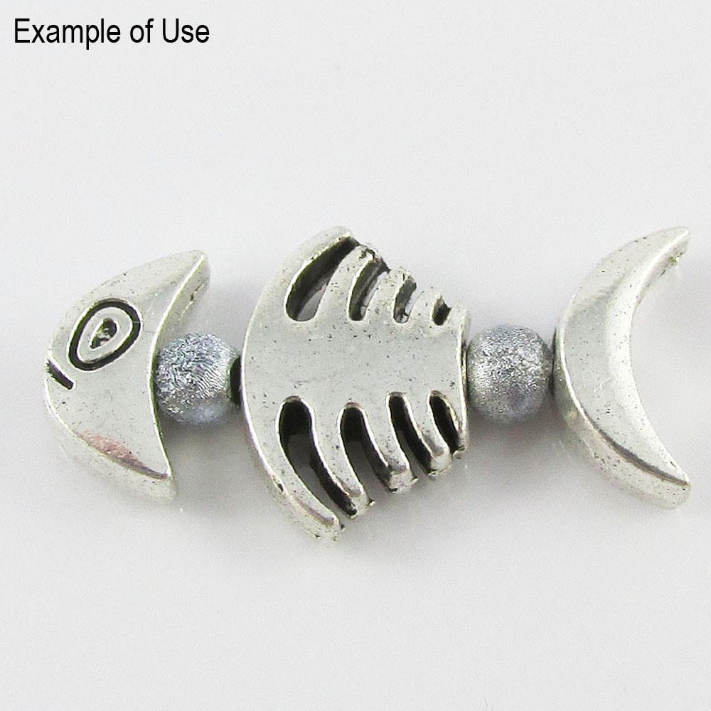 20 sets 3pce Fish Spacer Beads Tibetan Style 20x13x4mm Hole 2mm