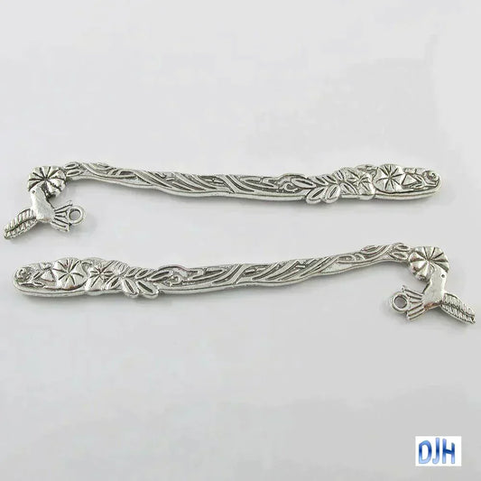 Bulk Hummingbird Bookmark 120mm Antique Silver Suit Beading Select Qty