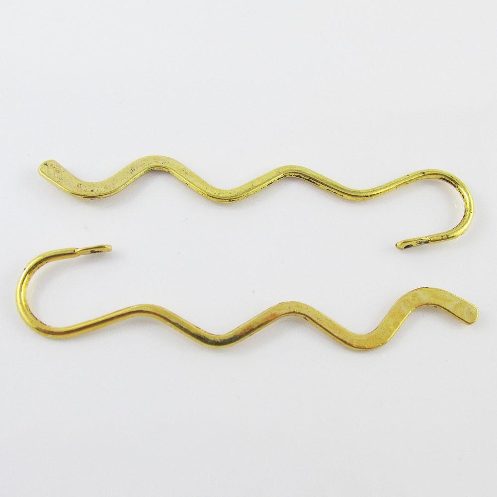 Bulk Mini Squiggley Bookmark 84mm Antique Gold Suit Beading Qty 1,5 or 10