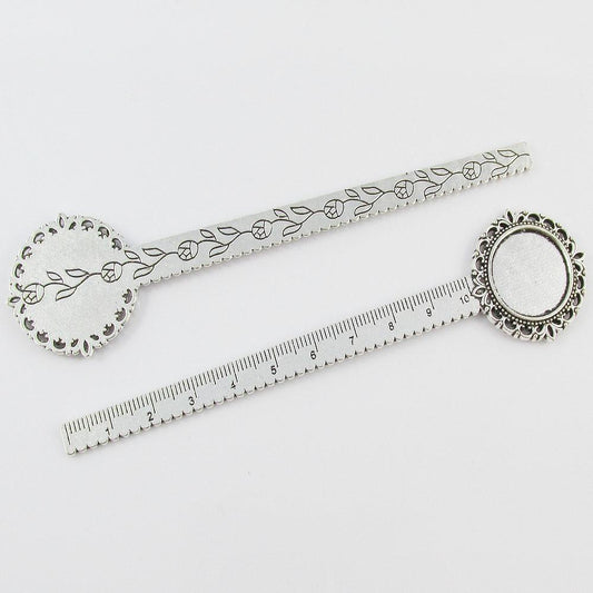 Bulk Cabochon Setting Ruler Bookmark 133mm Fit 20mm Cabochons Qty 1,5 or 10