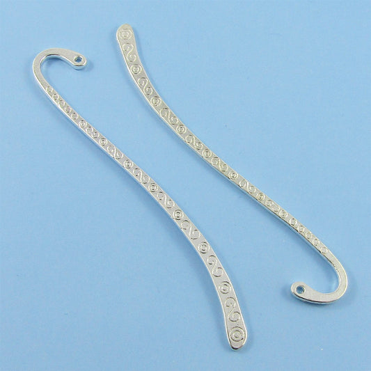 Bulk Mini Scroll Bookmark 85mm Silver Plate Suit Beading Select Qty