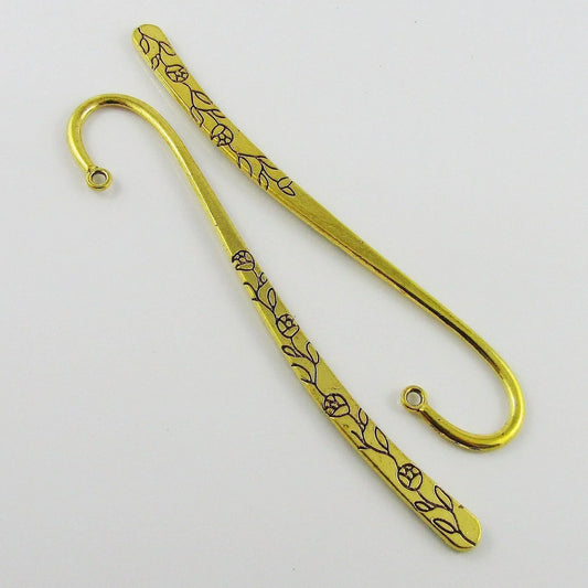 Bulk Flower Vine Bookmark 118mm Gold Plate Suit Beading Select Qty 1/5/10