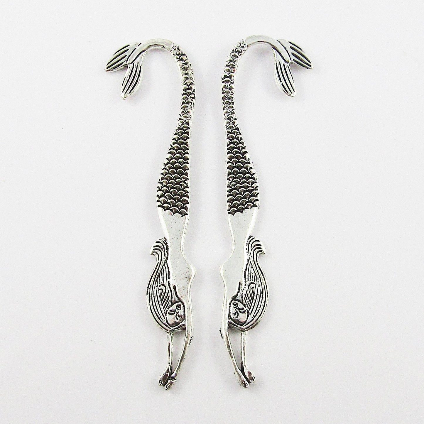 Bulk Mermaid Bookmark 82mm Antique Silver Finish Select Qty 1/5/10