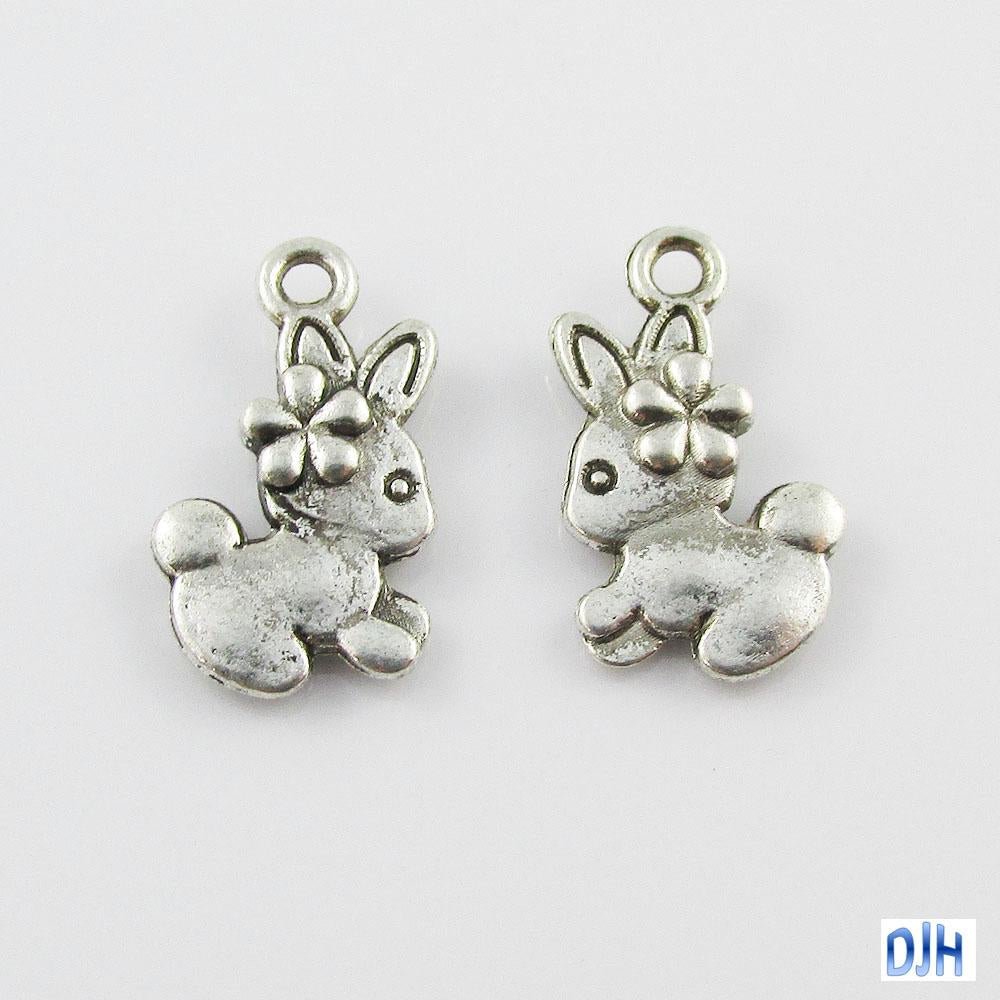 Bulk Cute Bunny Rabbit Charm Pendant Select Qty 5/10/20
