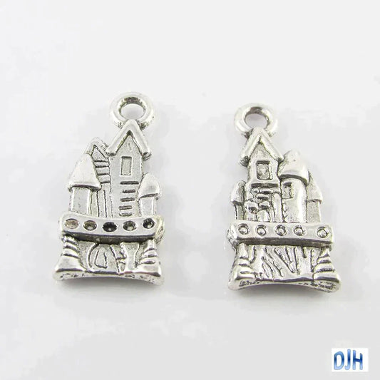 Bulk Castle Charm Pendant Fairytale Princess 21x10mm Select Qty