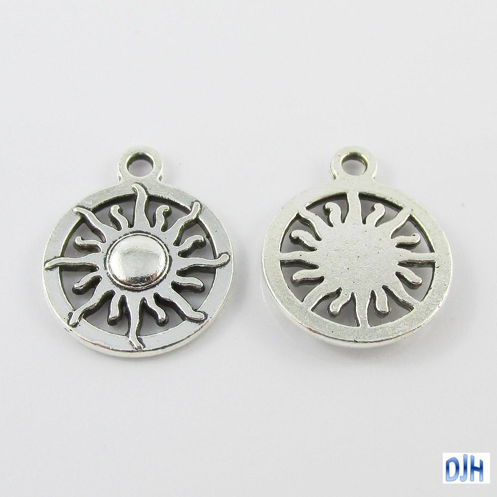 Bulk Solar Sun Charm Pendant 19x16mm Select Qty