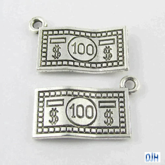 Bulk 100 Dollar Bill Charm Pendant Banknote Money 21x13mm Select Qty