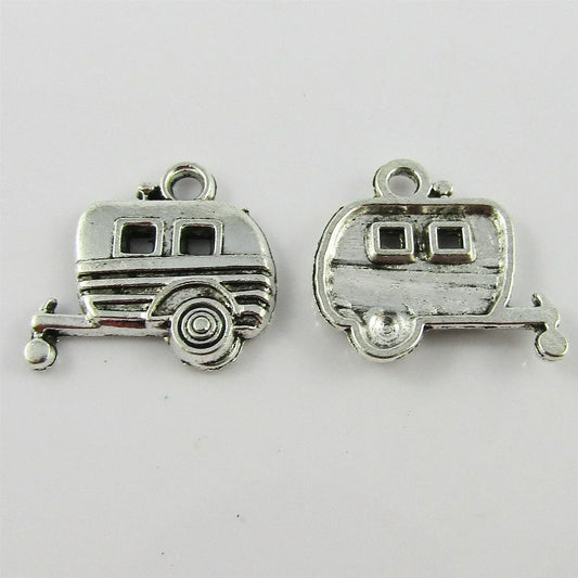 Bulk Caravan Camper Charm Pendant Camping Holiday 18x19mm Select Qty