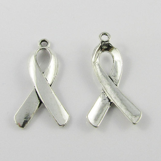 Bulk Awareness Ribbon Charm Pendant Symbol Hope 32x17x3mm Select Qty