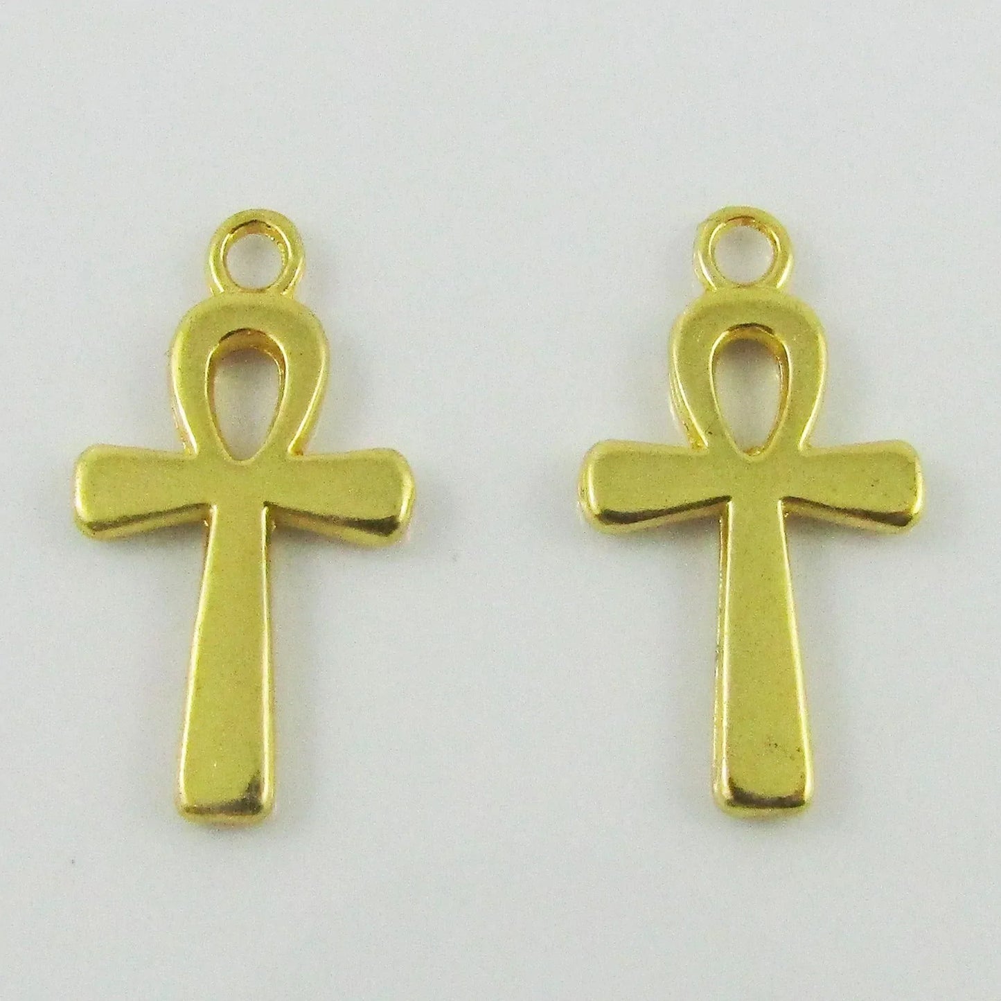 BULK Egyptian Ankh Charm Pendant Egypt Symbol 22x13mm Select Qty