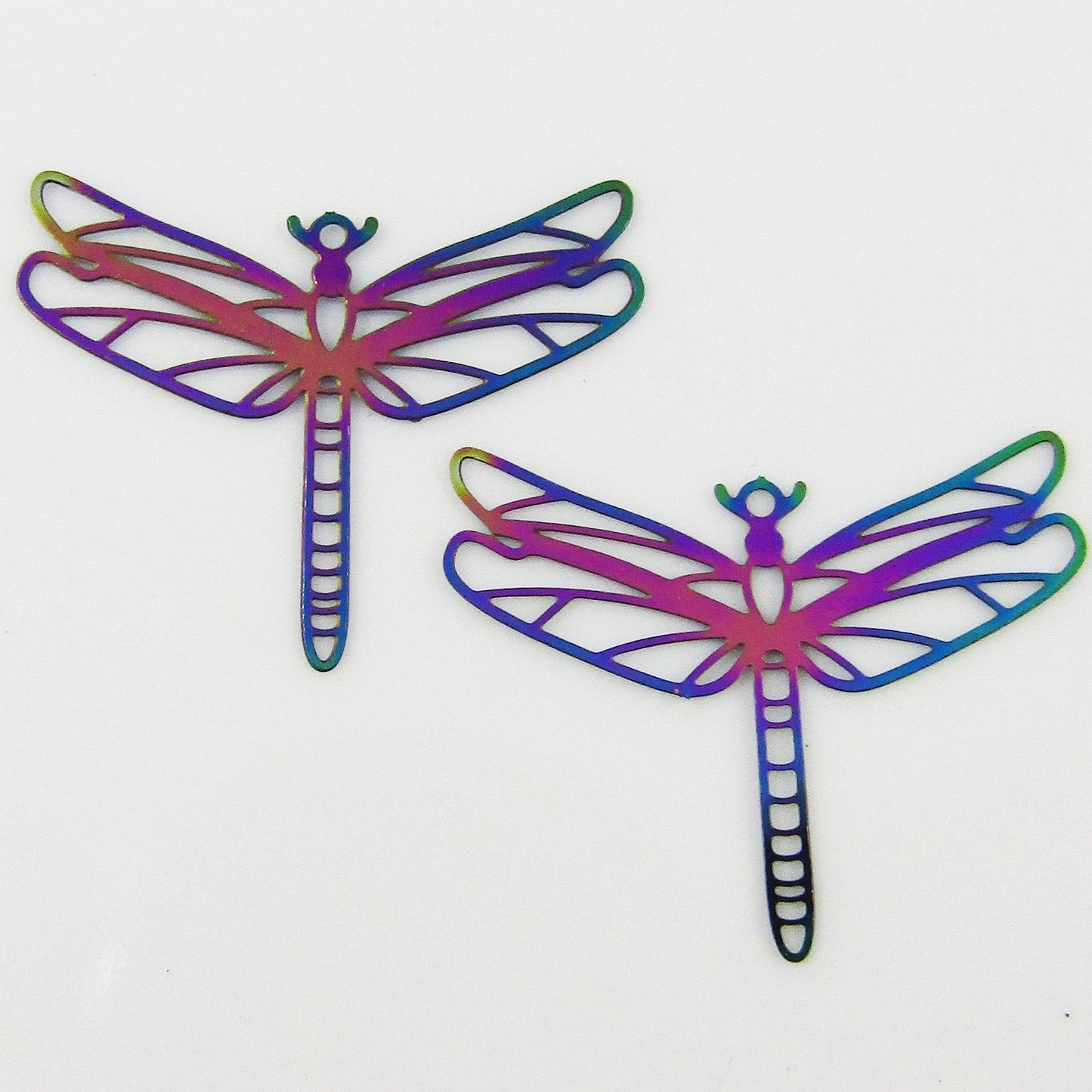 Bulk 6pce Laser Cut Dragonfly Charm Pendant Earring Component SSteel 22x29mm