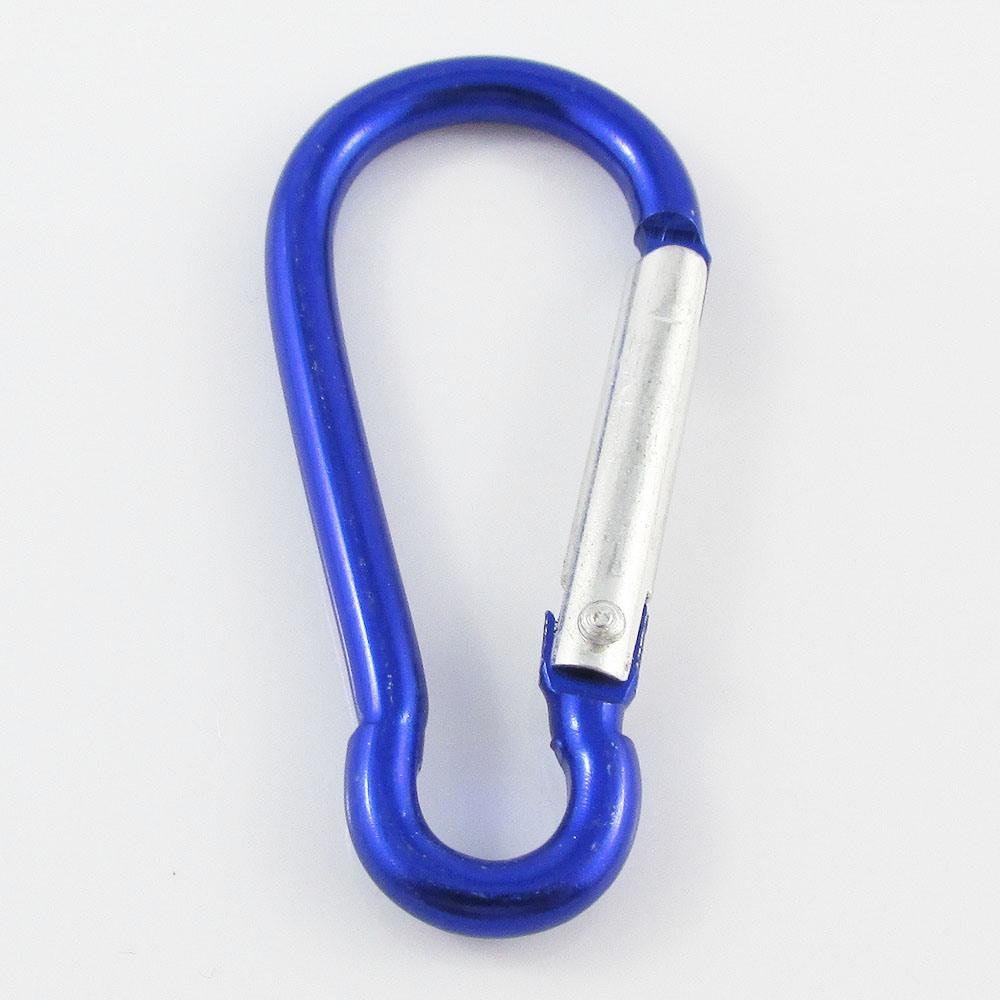 2pce Aluminium Carabiner Clip Keychain 60x30mm School Bag Luggage Select Colour