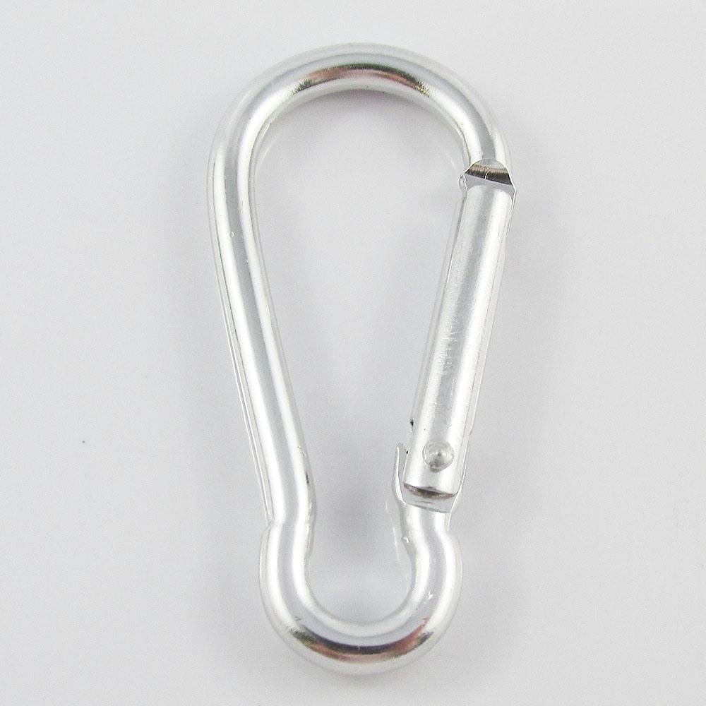 2pce Aluminium Carabiner Clip Keychain 60x30mm School Bag Luggage Select Colour