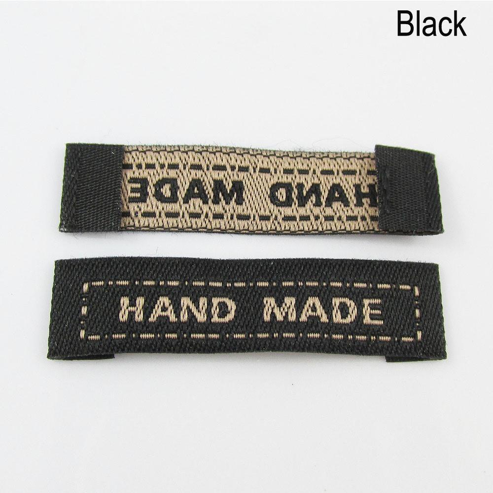 20pcs DIY Woven Cotton Hand Made Sewing Label 45x10mm Select Colour