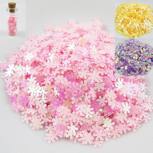 20g PVC Snowflake Confetti Sprinkles For Confetti Cards Wish Bottles Pick Colour