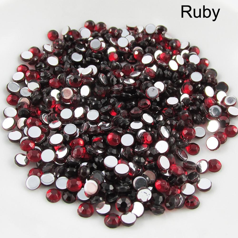 1000pcs 4mm Acrylic Faceted Rhinestone Cabochon Flat Back Jewellery Scrapbooking