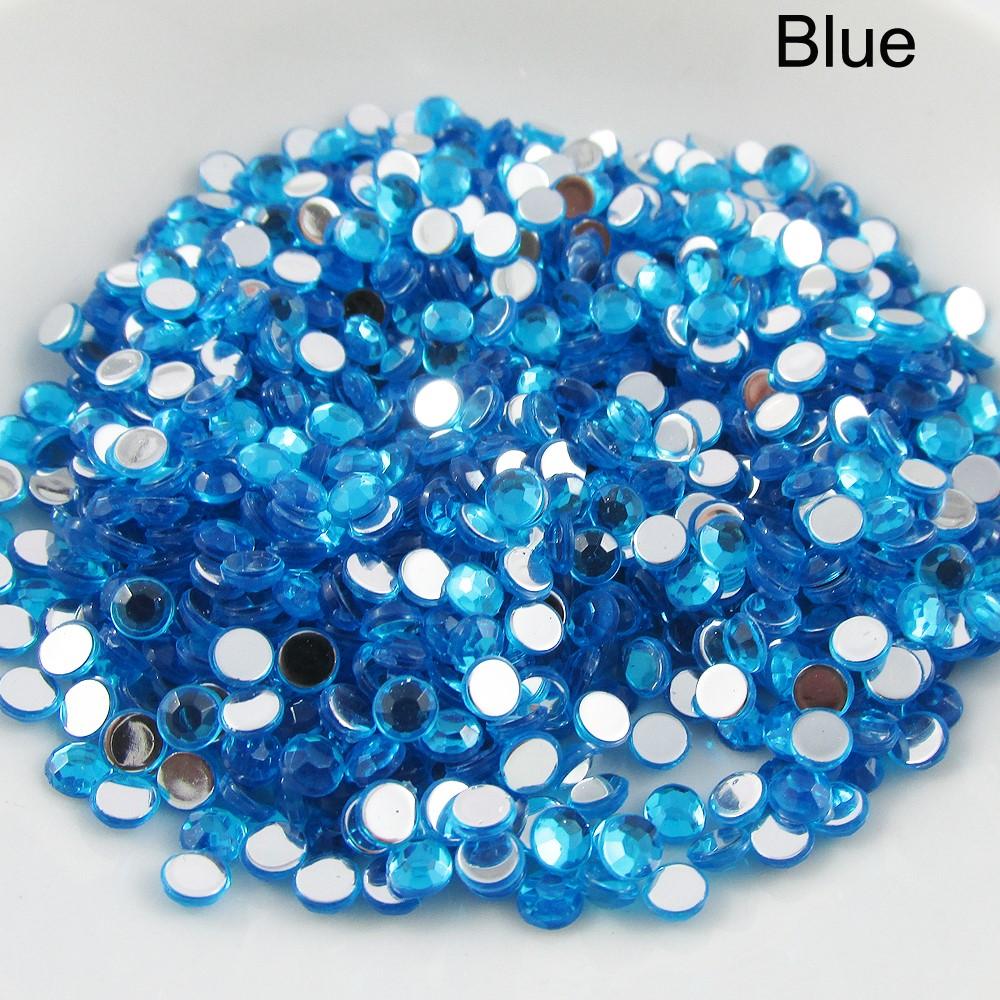 1000pcs 4mm Acrylic Faceted Rhinestone Cabochon Flat Back Jewellery Scrapbooking