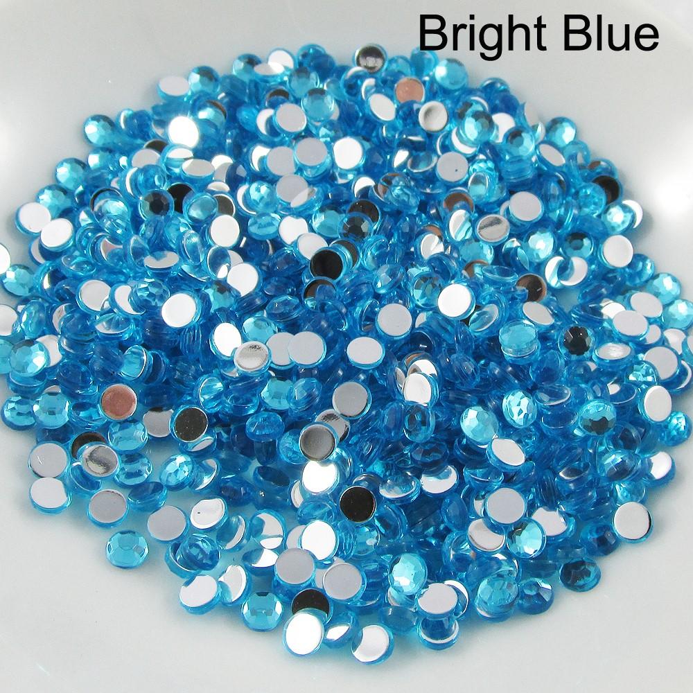 1000pcs 4mm Acrylic Faceted Rhinestone Cabochon Flat Back Jewellery Scrapbooking