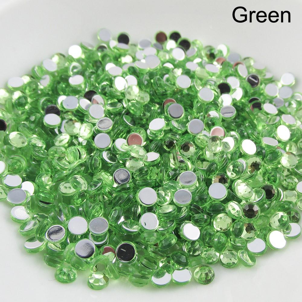 1000pcs 4mm Acrylic Faceted Rhinestone Cabochon Flat Back Jewellery Scrapbooking