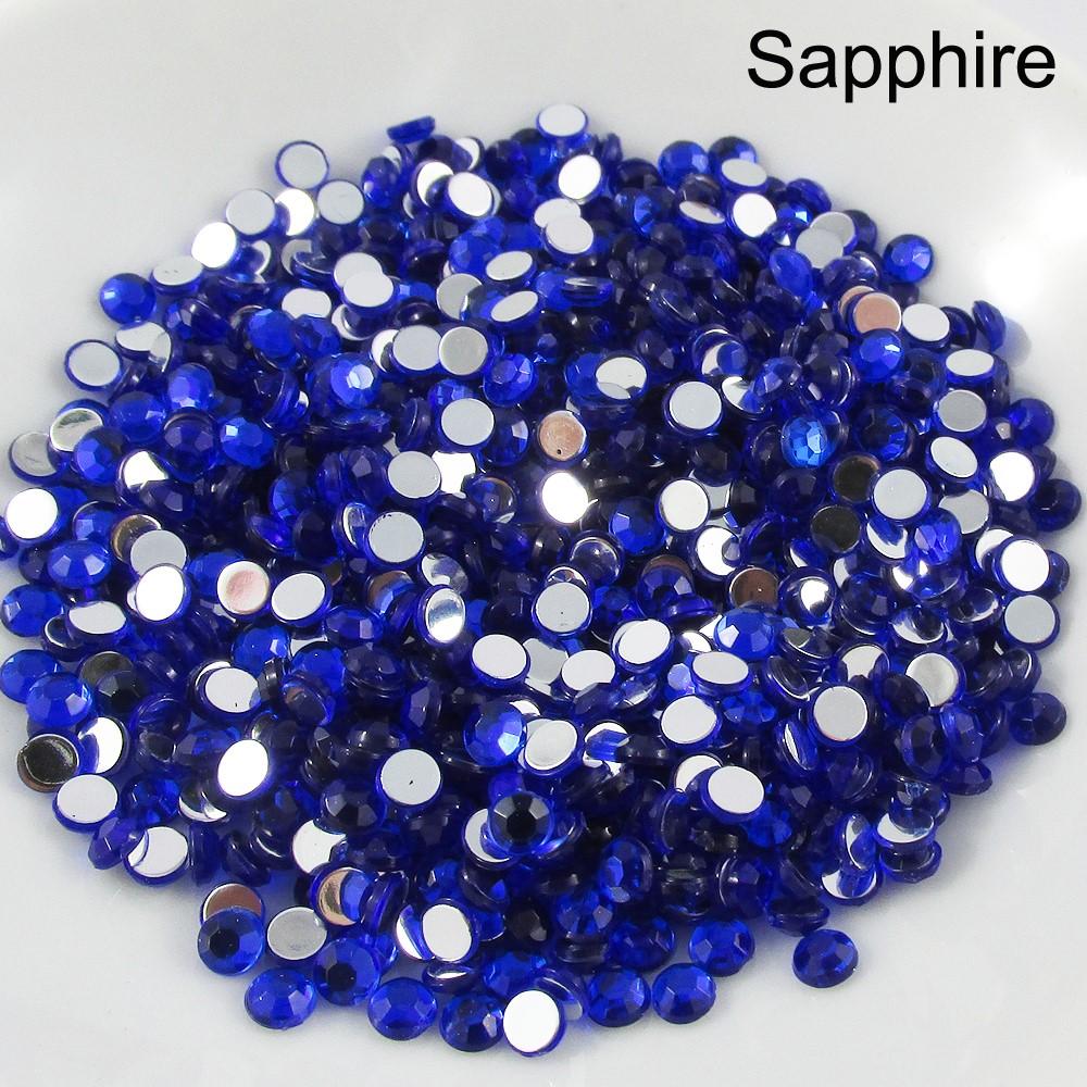 1000pcs 4mm Acrylic Faceted Rhinestone Cabochon Flat Back Jewellery Scrapbooking