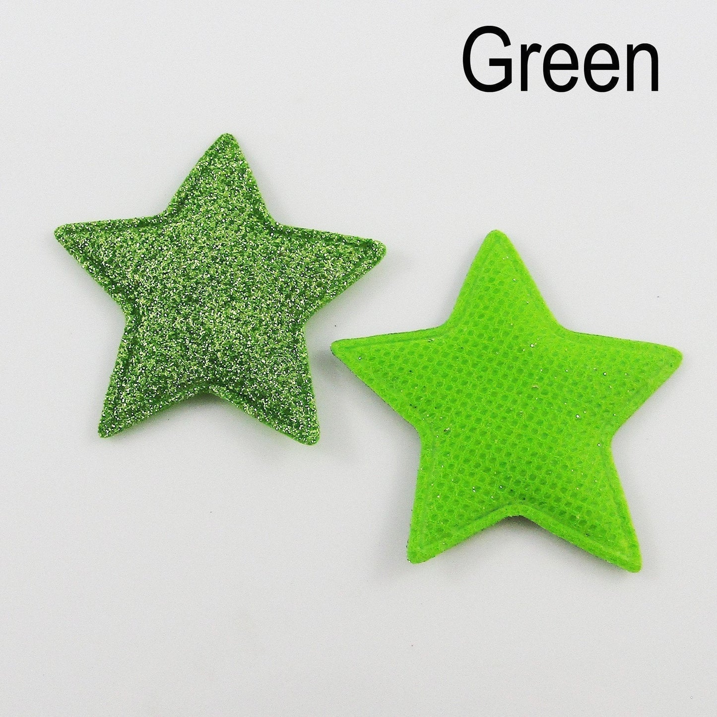 10pcs Glitter Star Padded Puffy Patch Craft Embellishment 51x54mm Select Colour