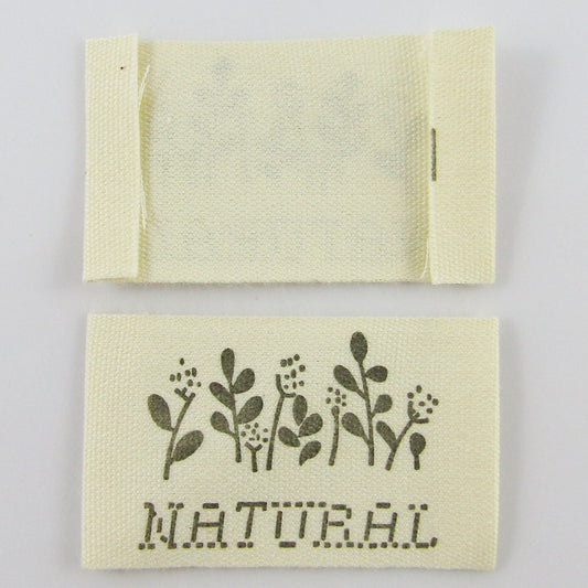 20pcs Hand Made DIY Woven Cotton Natural Sewing Label 43x25mm