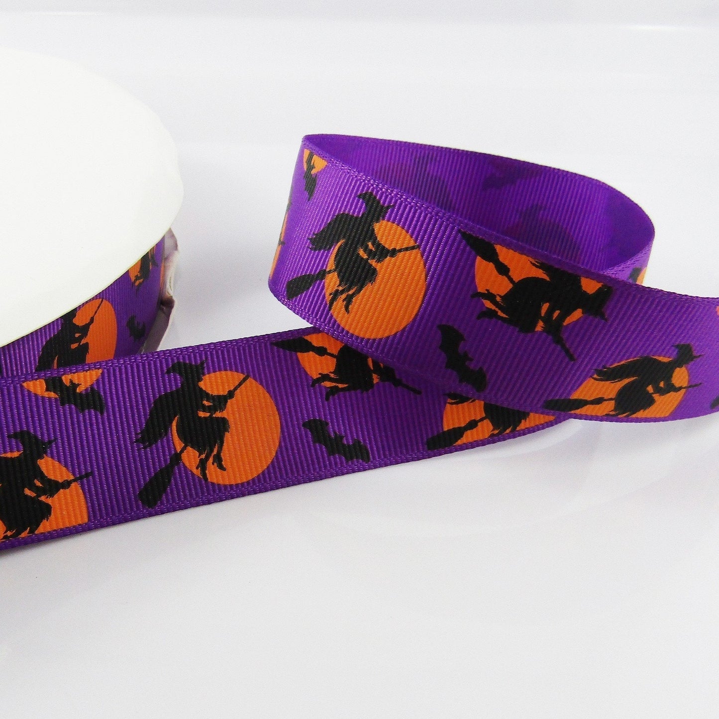 3metres Halloween Print Witch Broomstick Grosgrain Ribbon 25mm Select Colour