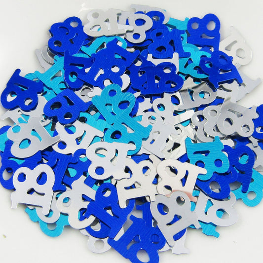 Blue 18 Birthday Confetti Sprinkles For Confetti Cards Table Scatters Balloons