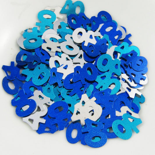 Blue 40 Birthday Confetti Sprinkles For Confetti Cards Table Scatters Balloons