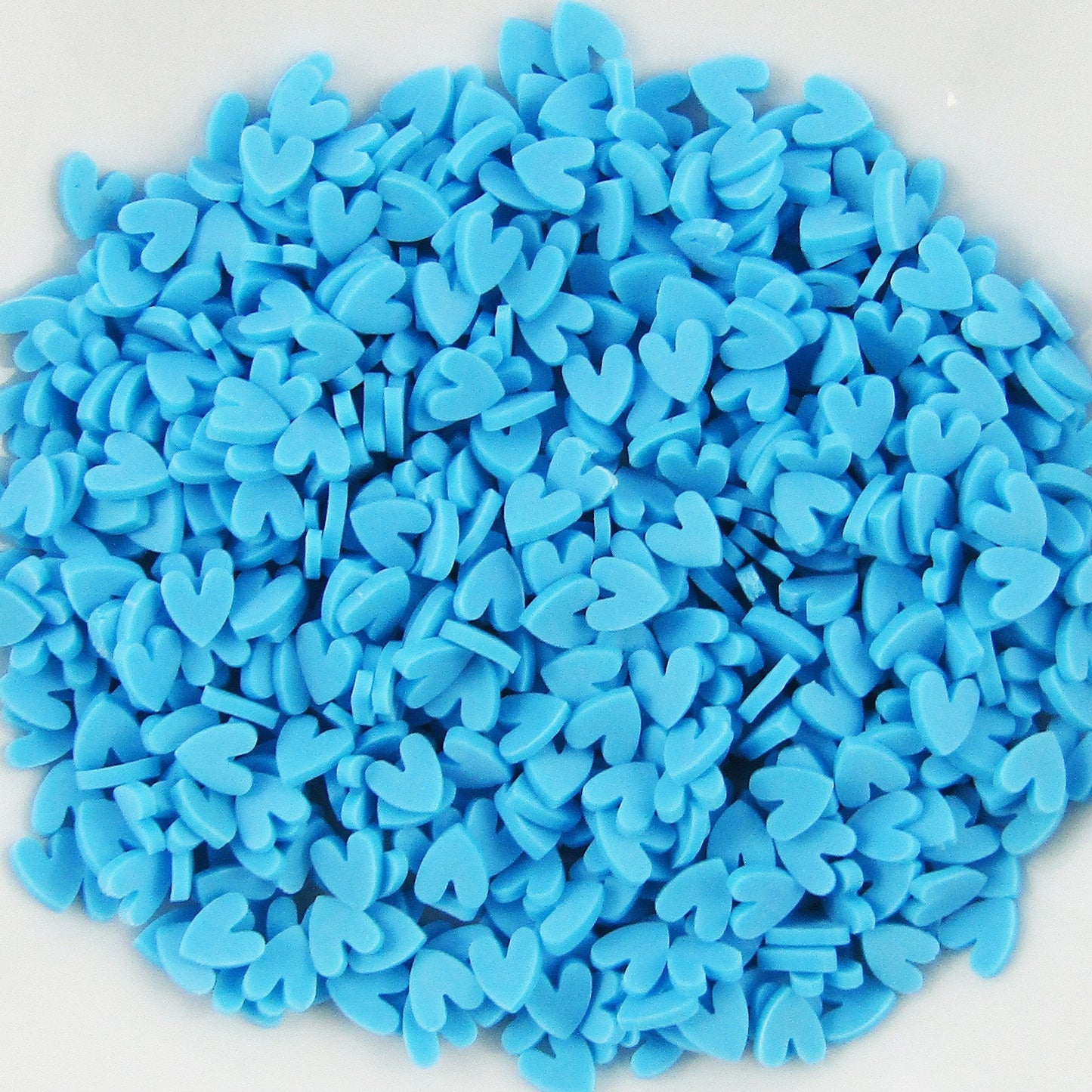 20g Polymer Clay Wafer Confetti Sprinkles Tiny Heart Blue Resin Shaker Cards etc