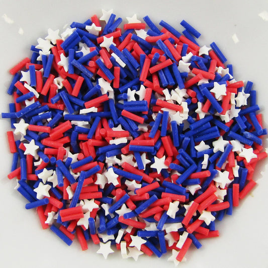 20g Polymer Clay Wafer Sprinkles Star Red White Blue Resin Shaker Cards etc