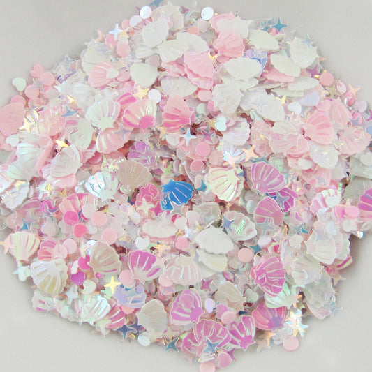 20g Tiny Star Heart Seashell PVC Paillette Sprinkles Resin Shaker Cards etc