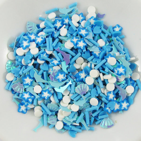 20g Marine Mix Sprinkles Dolphins & Seashells PVC Sequins Resin Shaker Cards etc