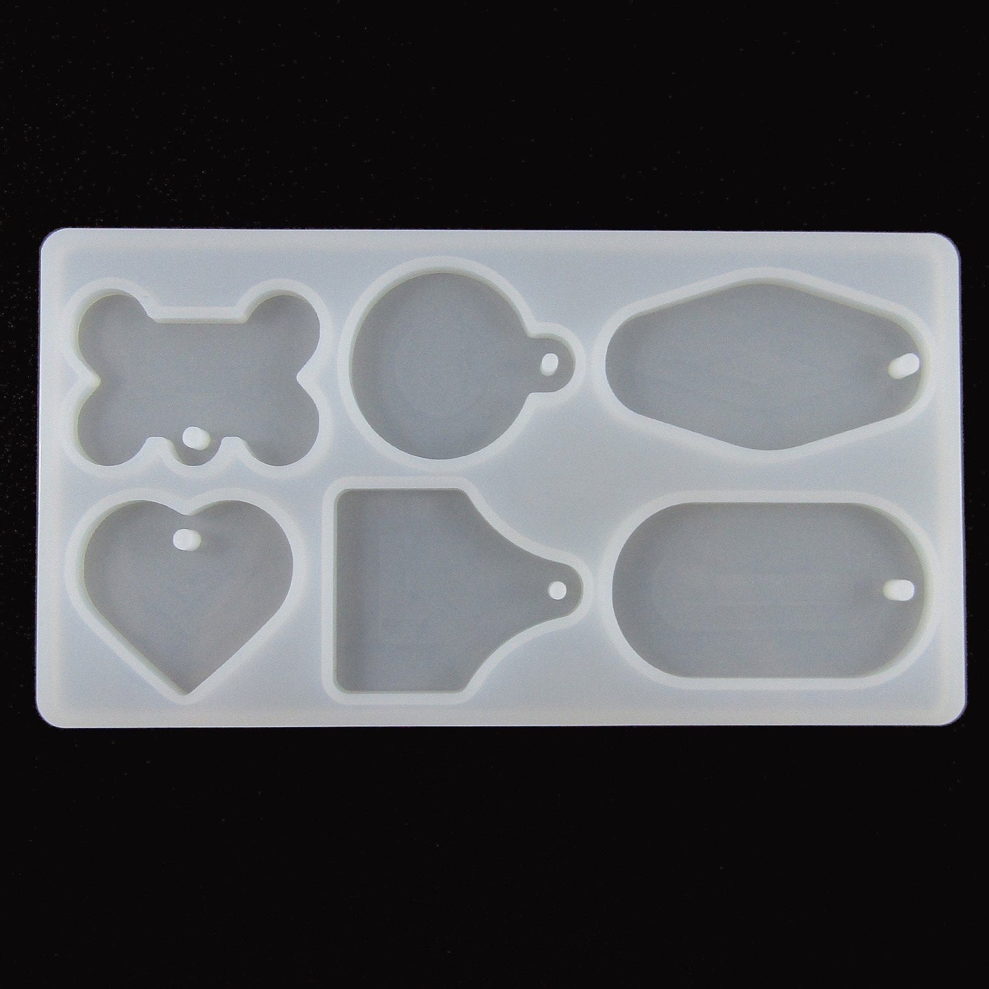 Bauble Heart Bone Mixed Pendant Shapes Silicone Casting Mould for Epoxy Resin