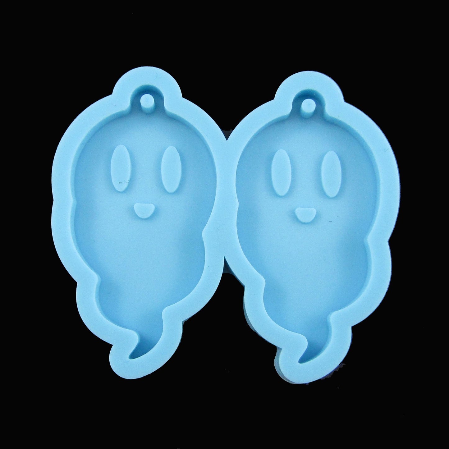 Cute Double Ghost Halloween Earring Pendant Silicone Mould for Epoxy Resin