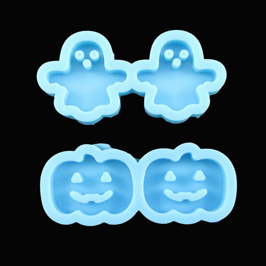 Mini Ghost and Pumpkin Halloween Cabochon Silicone Casting Mould for Epoxy Resin