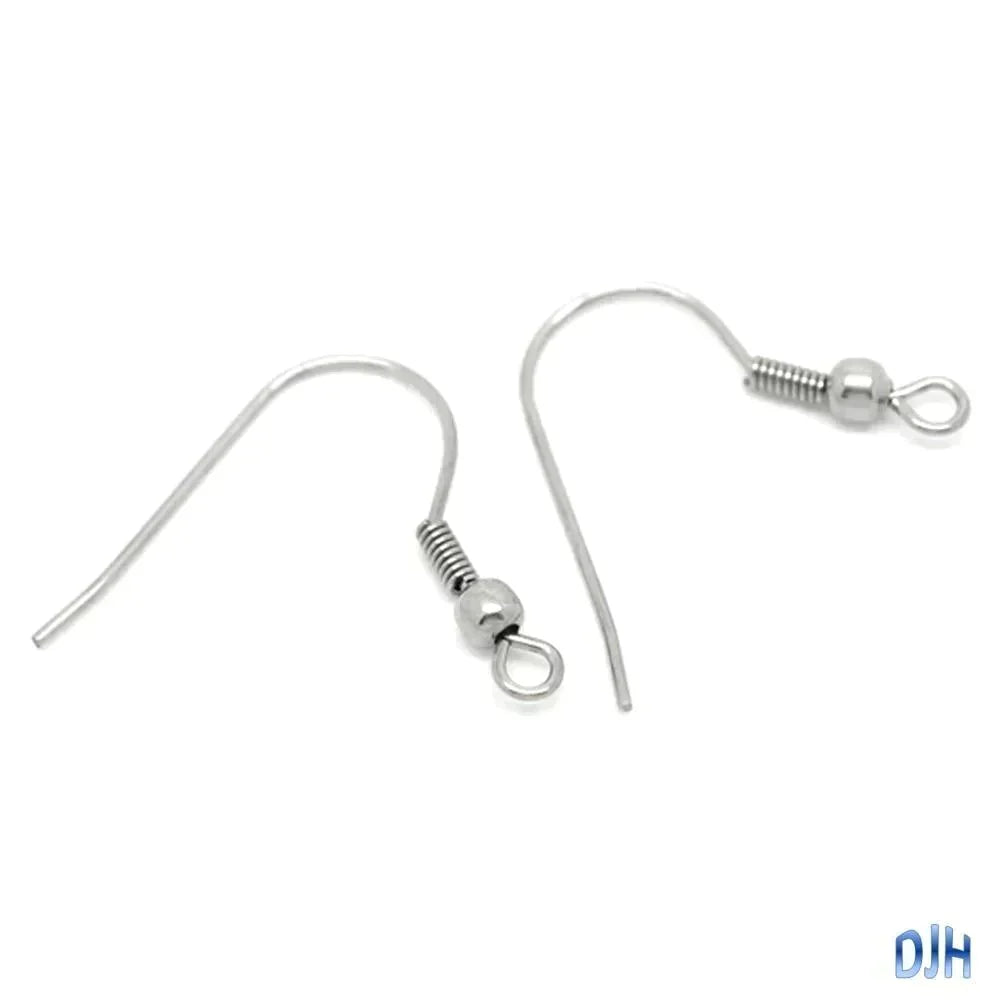 Bulk 20pcs (10 Pair) DIY Earring Hook Finding 23x22mm 0.8mm 304 Stainless Steel