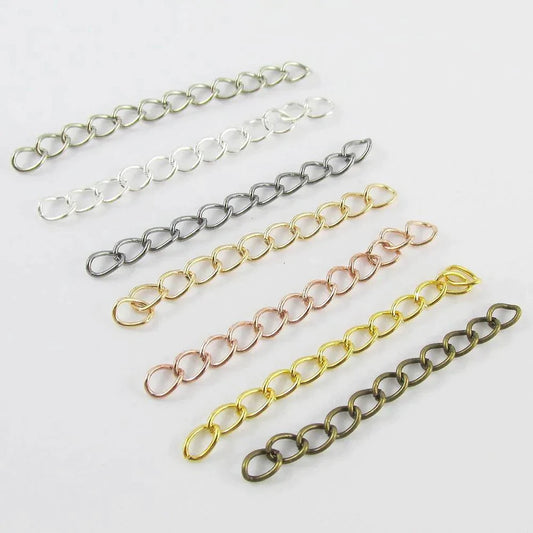 Bulk 20pce DIY Iron Extender Chain Finding 50mm Select Colour