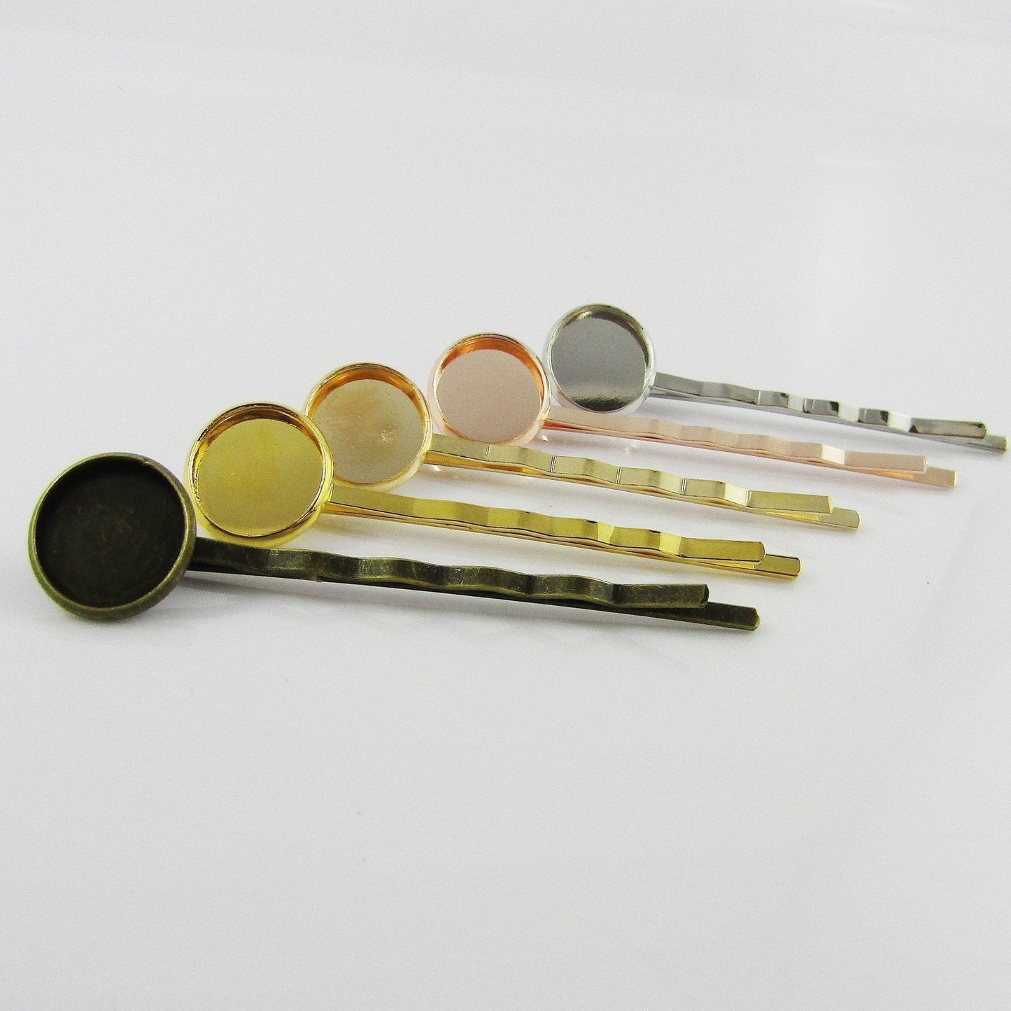 Bulk 10pcs Cabochon Setting Bobby Pin Hair Slide Finding 61mm Fit 12mm Cabs