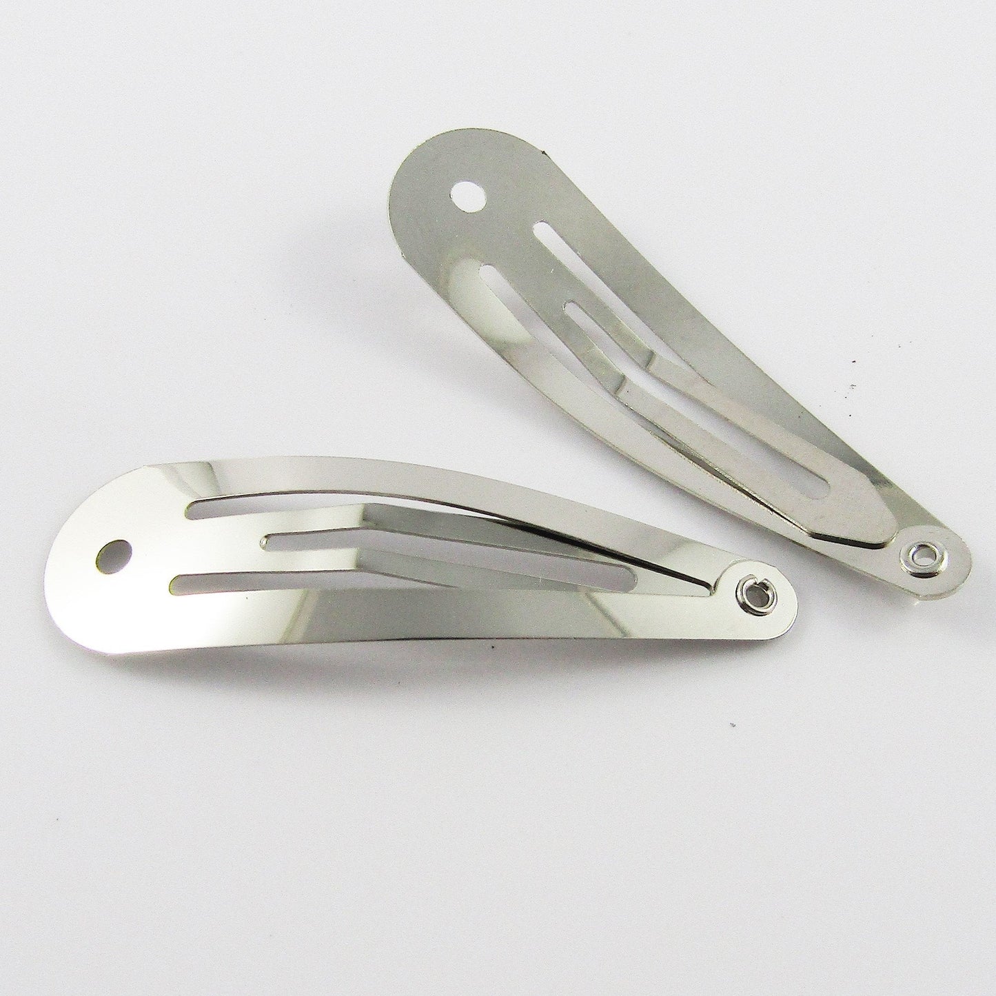 Bulk 20pcs DIY Snap Hair Clip Finding 46mm Iron