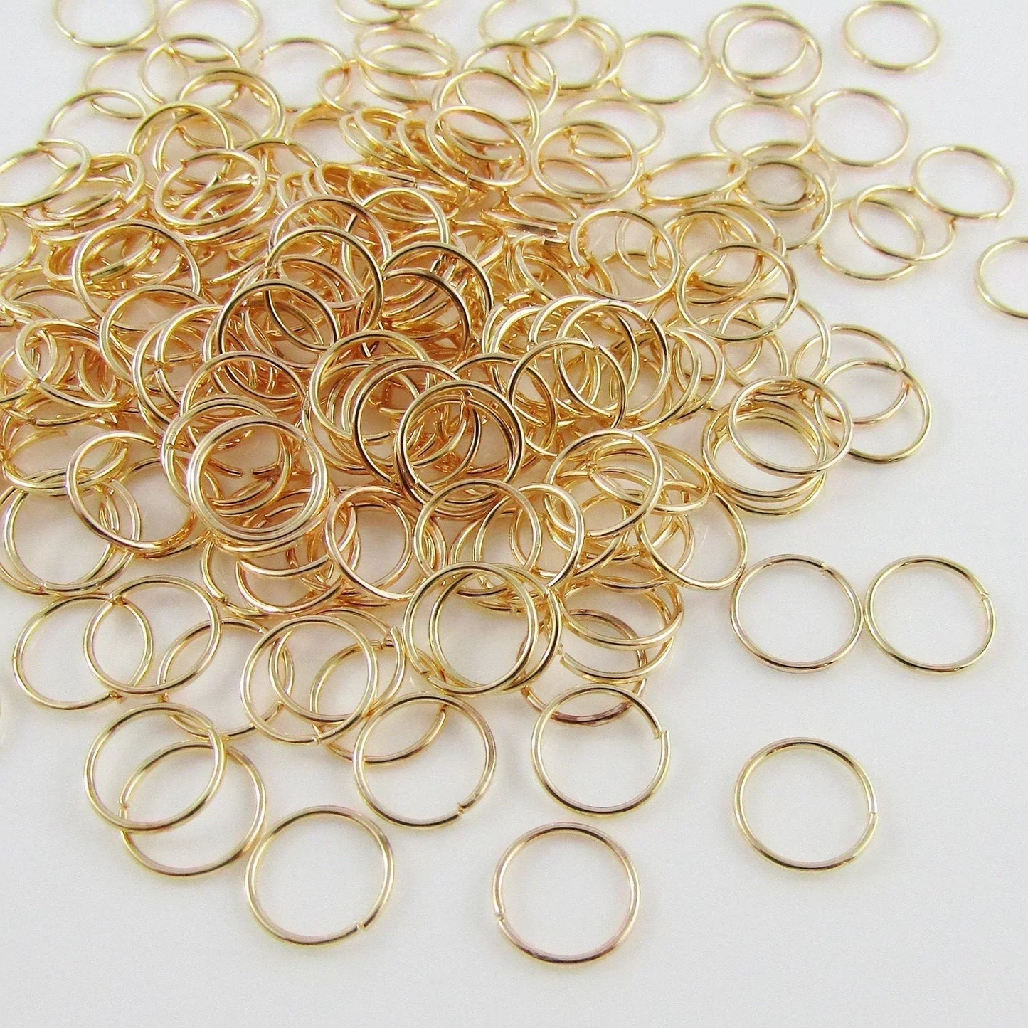 Bulk 260 pieces of 8x0.7mm Light Gold Jump Rings Open Jumprings Findings