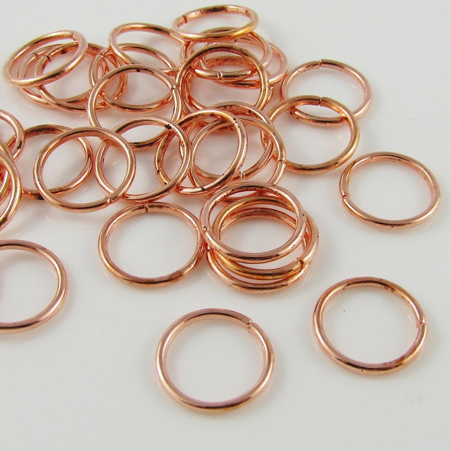 Bulk 65 pieces of 12x1.2mm Rose Gold Jump Rings Open Jumprings Findings