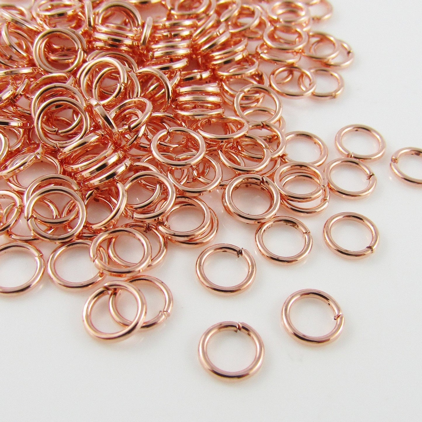 Bulk 220 pieces of 6x1mm Rose Gold Jump Rings Open Jumprings Findings