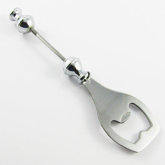 Blank DIY Beadable Bottle Opener Stainless Steel & Alloy 145x37mm