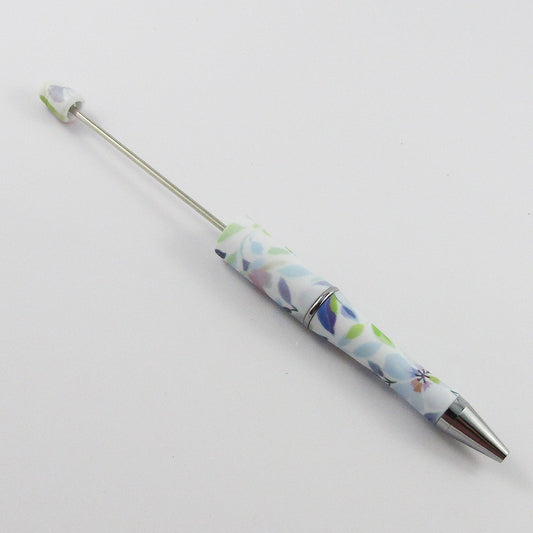 Blank DIY Watercolour Floral Print Beadable Pen 144mm Select Qty