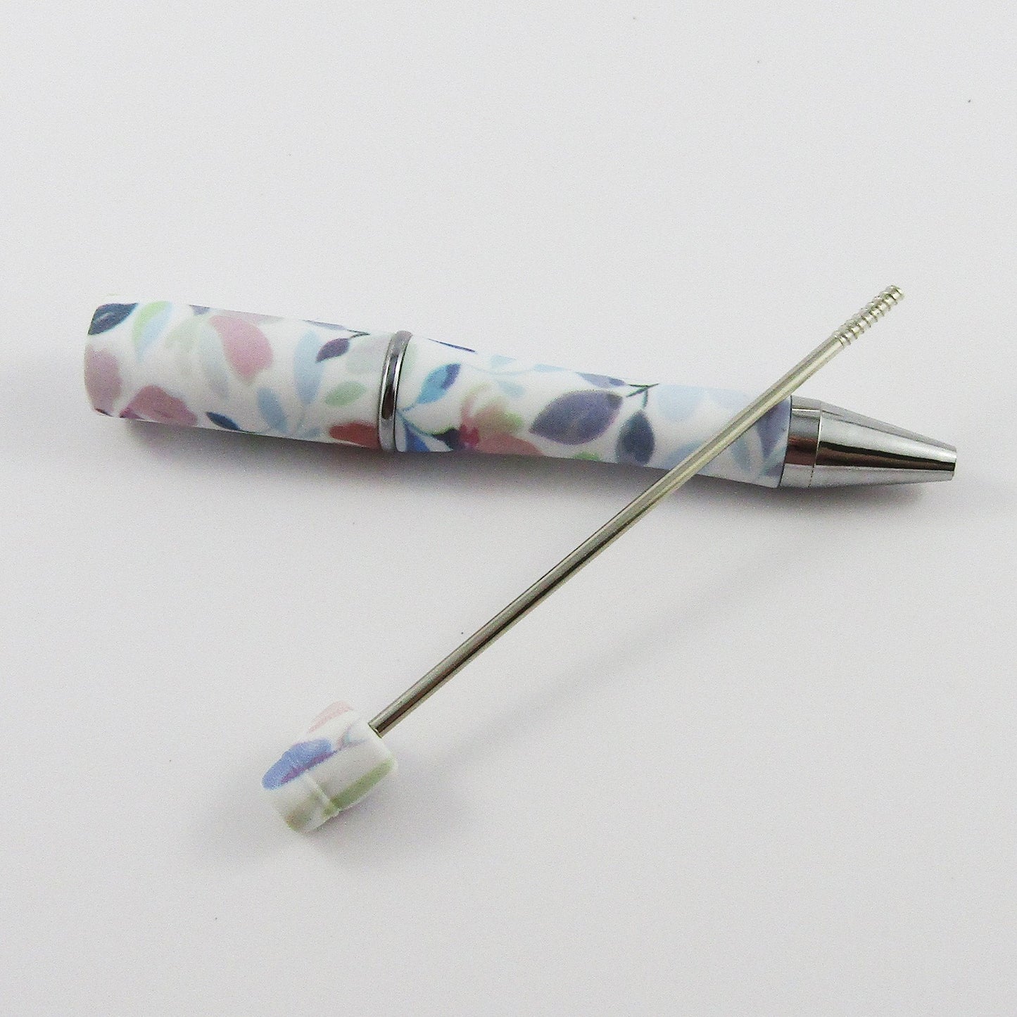 Blank DIY Watercolour Floral Print Beadable Pen 144mm Select Qty