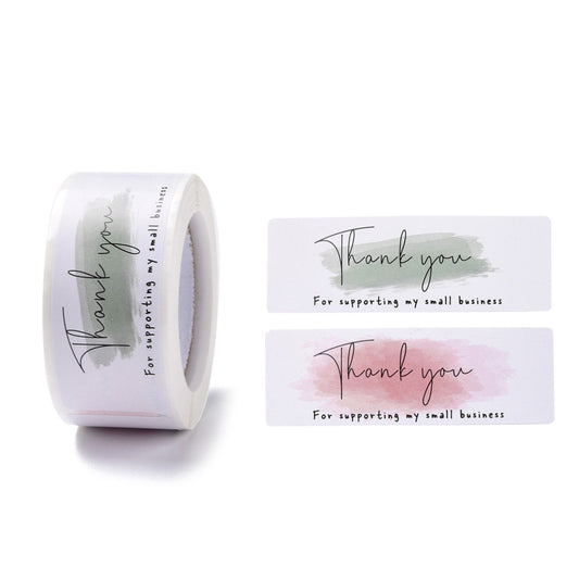 150pcs Small Business Thank You Self Adhesive Paper Sticker Labels 6x3cm